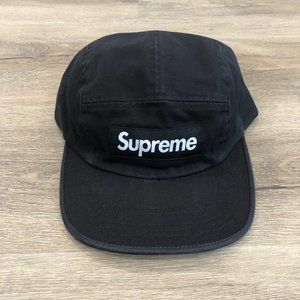 Supreme Washed Chino Twill Camp Cap Black (SS24)